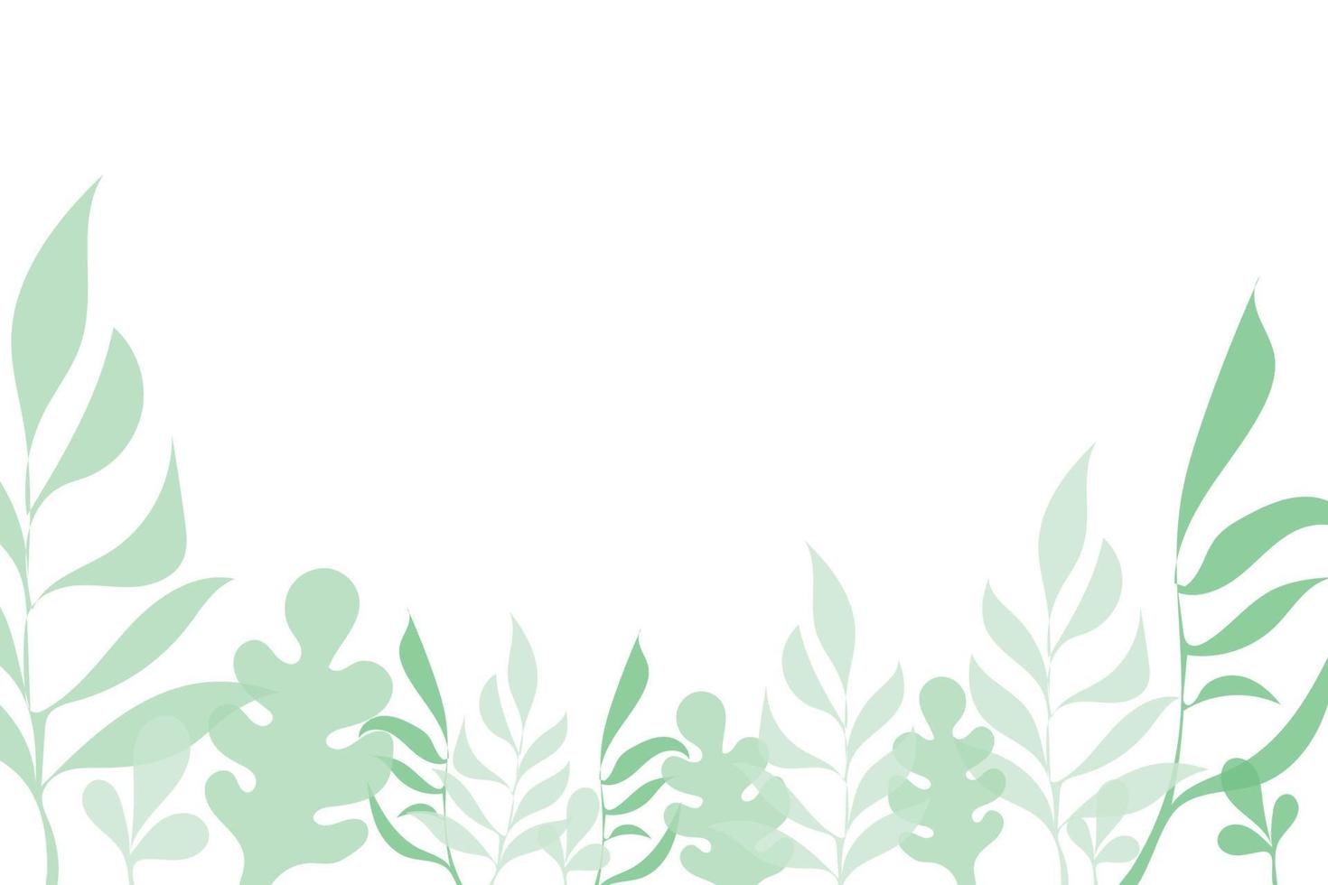 Mint green leaves background, vector illustration.