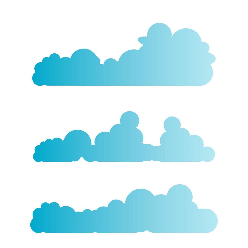 ilustración de paisaje de nube azul vector