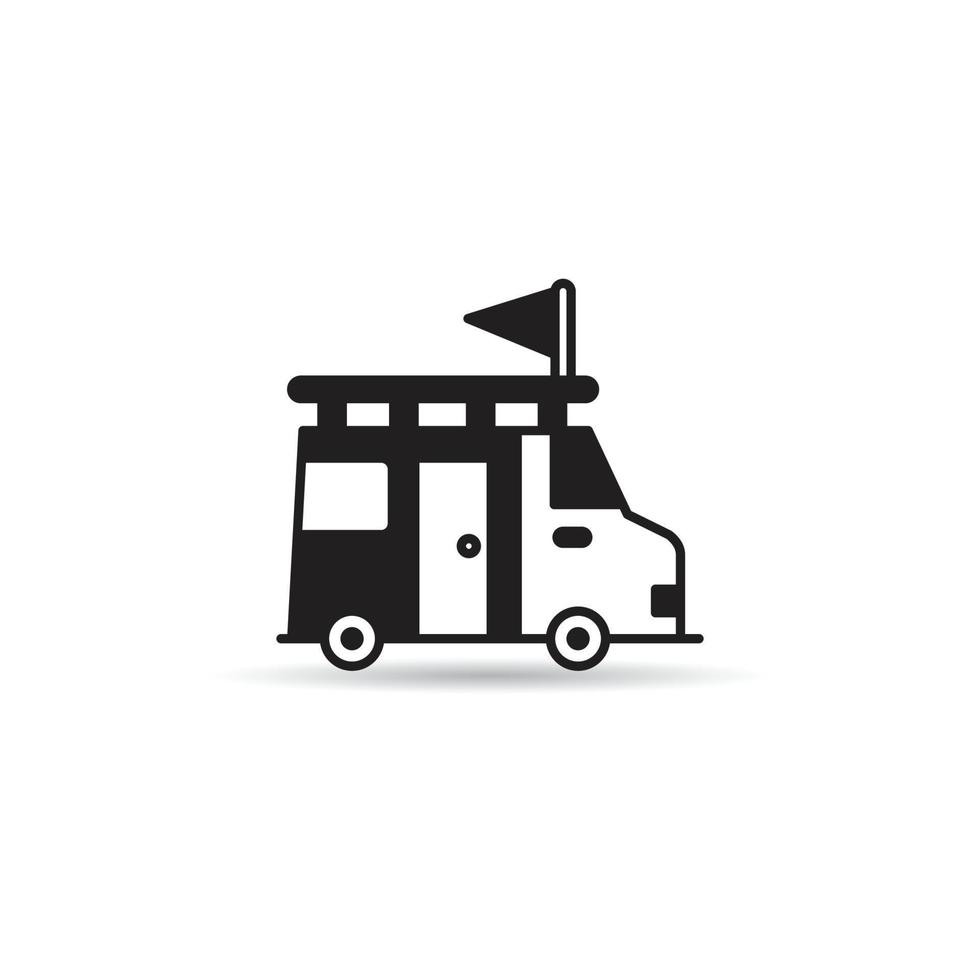 camper van icon vector