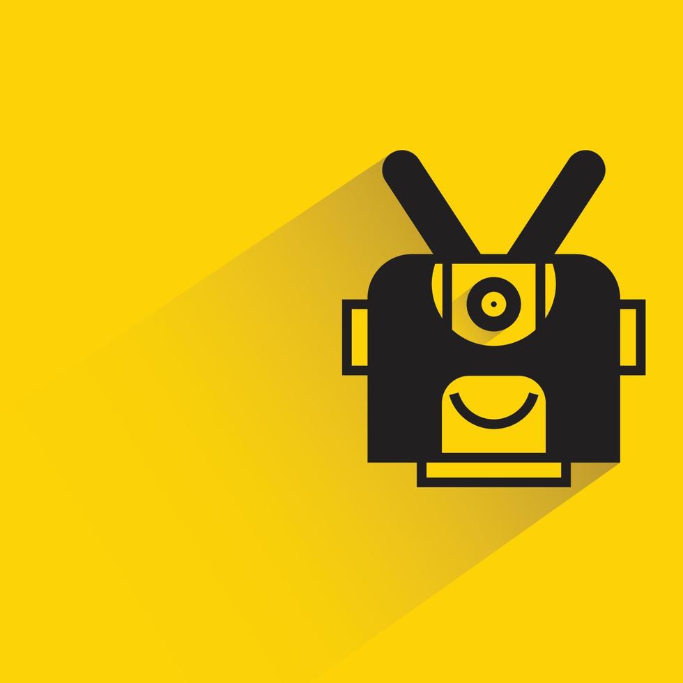 funny robot head icon vector