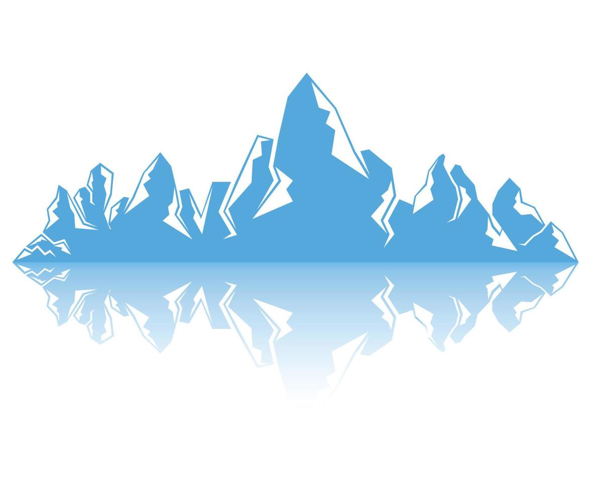 iceberg with shadow illustration vector