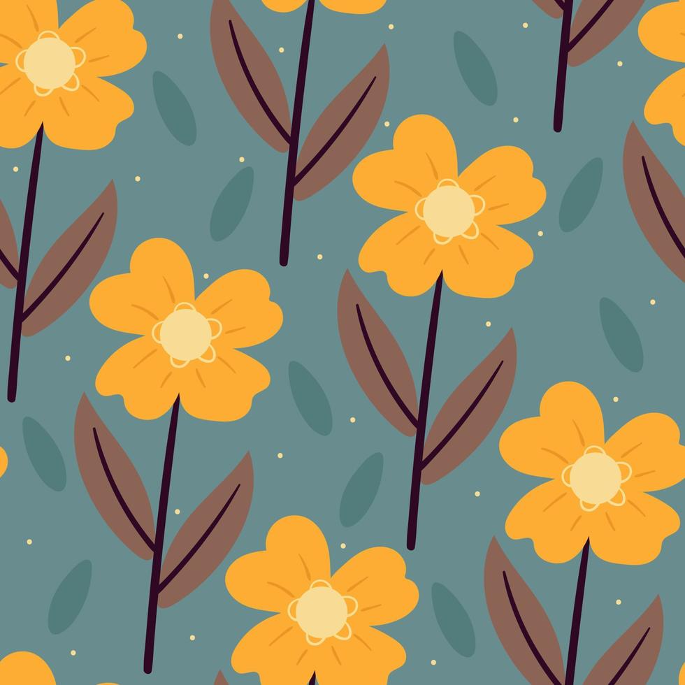 Fantasy flower vector - Flower Textile Wallpaper Vector Lea - T