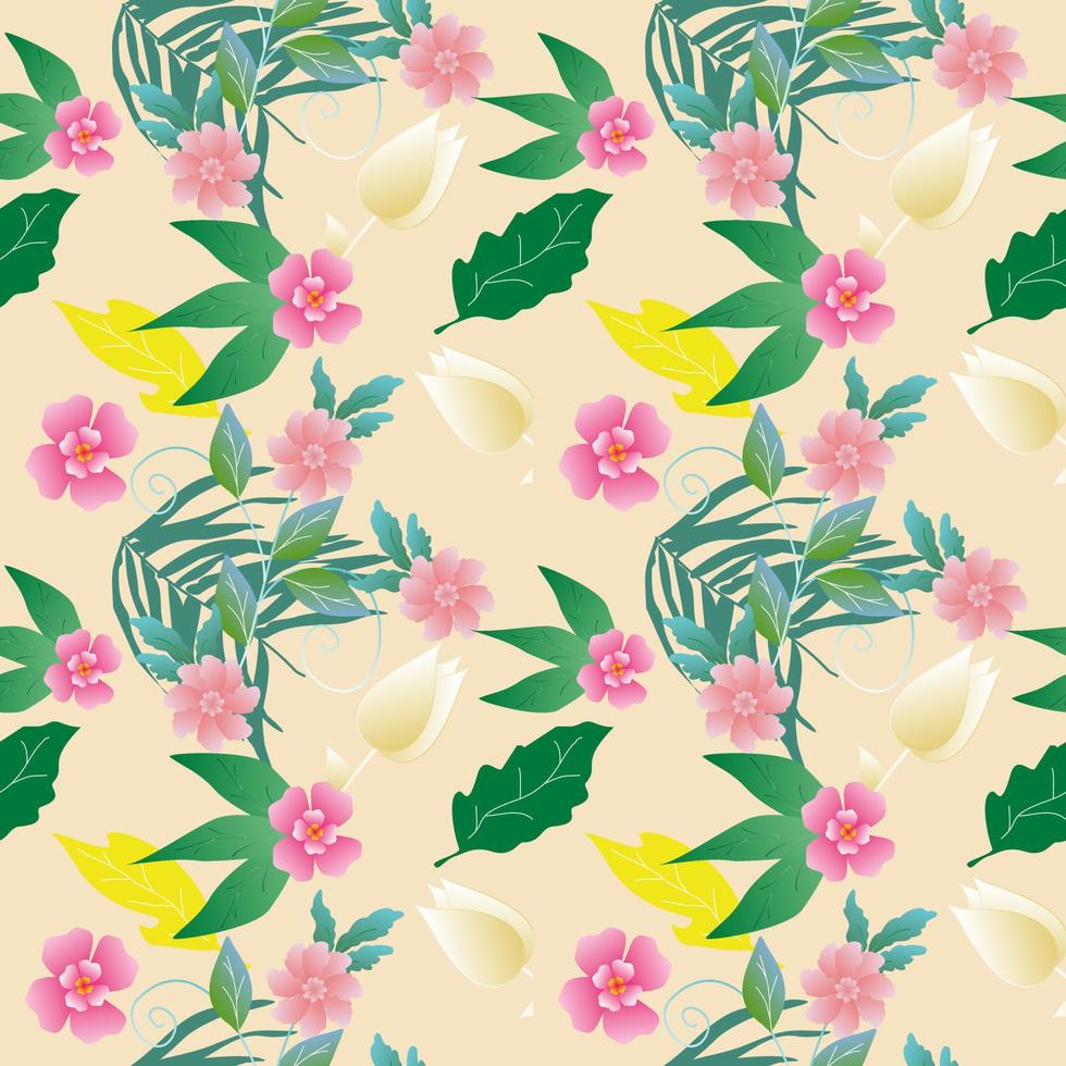 Seamless Pattern With Floral Motifs able to print for cloths, tablecloths, blanket, shirts, dresses, posters, papers. vector