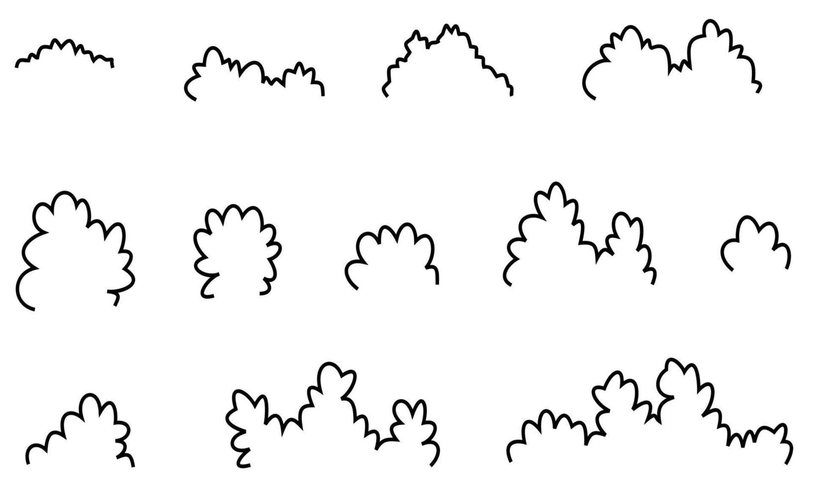 bush line, bush drawing background vector