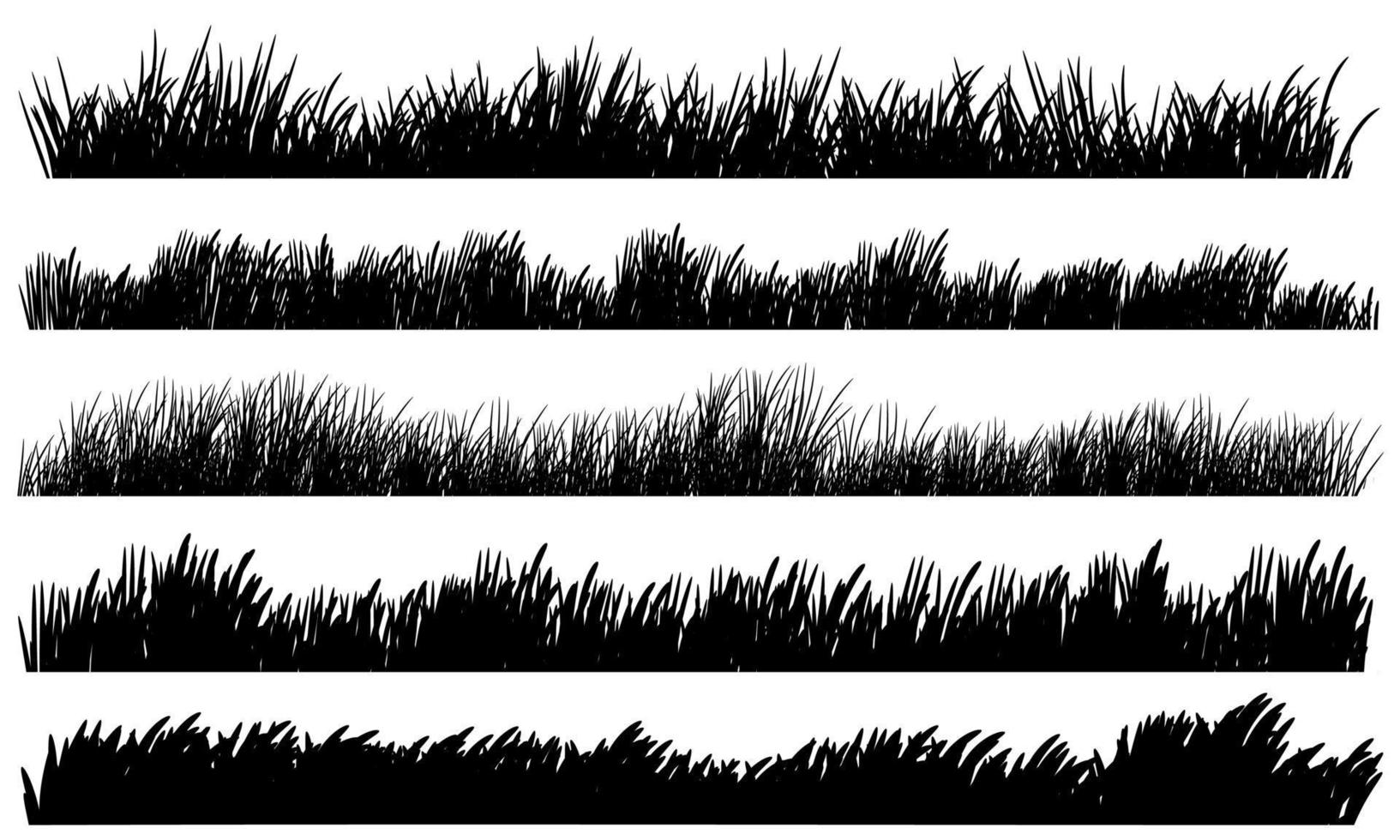 grass drawing, grass border banner vector