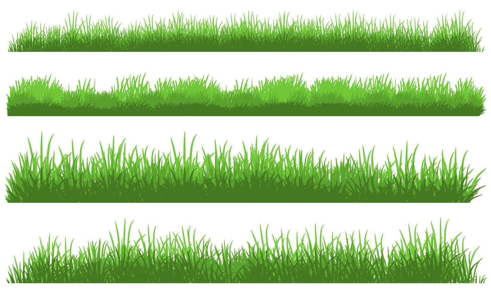 capa de hierba verde, dibujo vectorial de campo de borde de hierba vector