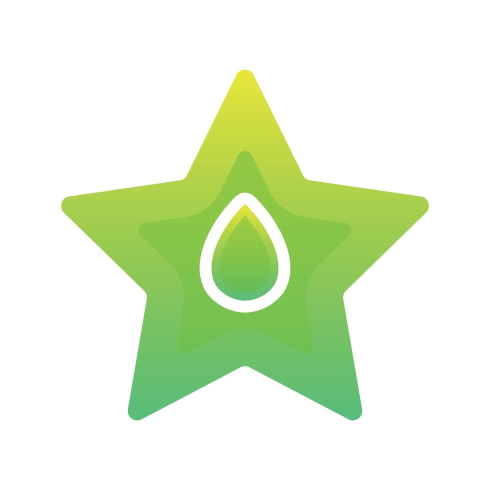 water star gradient logo design template icon vector