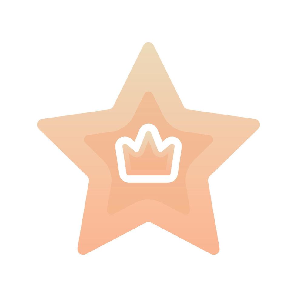 star crown gradient logo design template icon vector