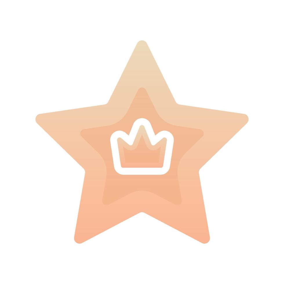 icono de plantilla de diseño de logotipo degradado de corona de estrella vector