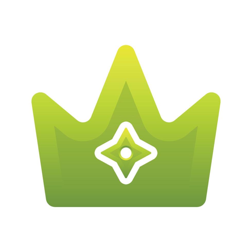 shuriken crown gradient logo design template icon vector