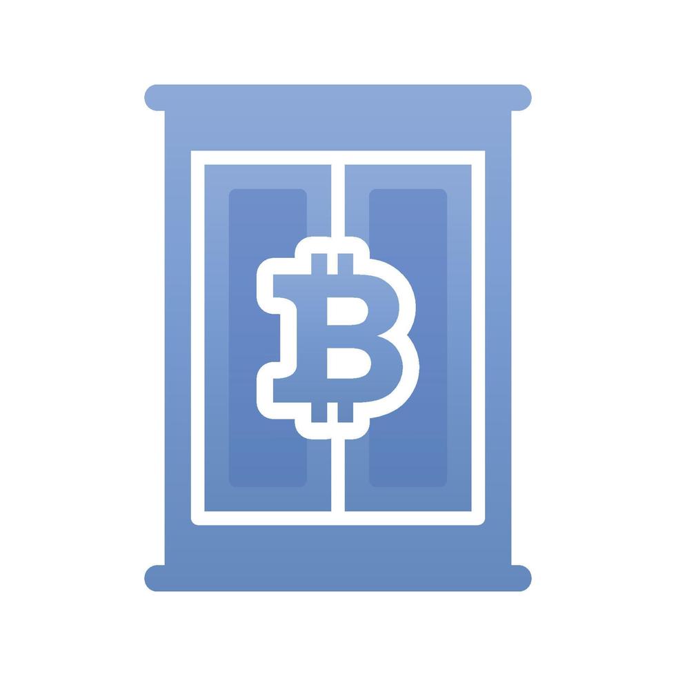 bitcoin cupboard gradient logo design modern template icon vector