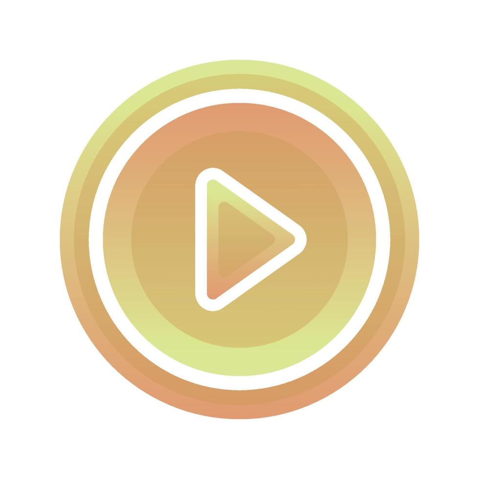 coin play gradient logo design template icon vector