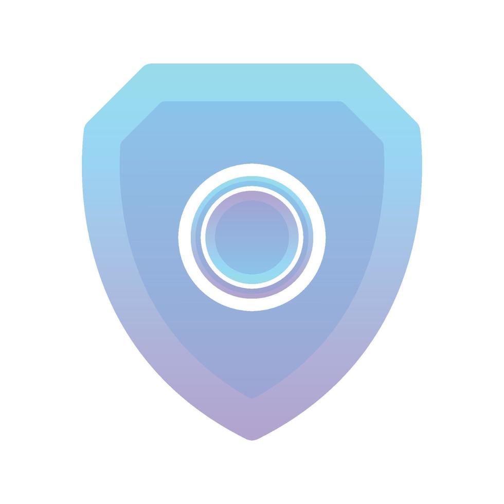 shield coin gradient logo design modern template icon vector