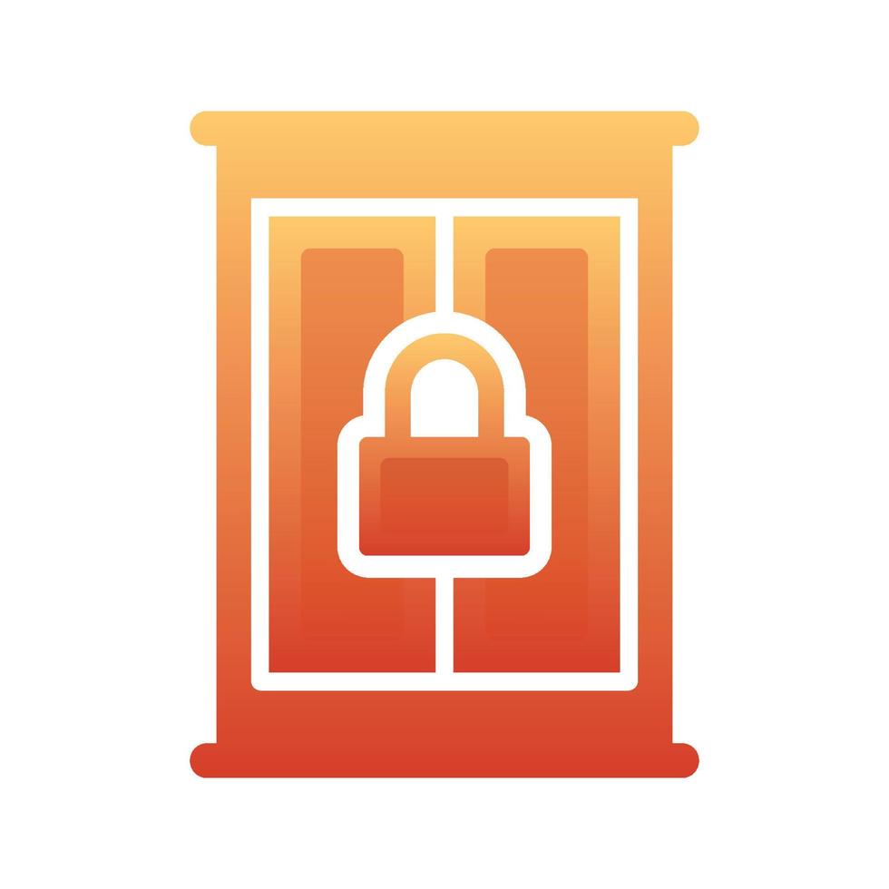lock furniture gradient logo design modern template icon vector
