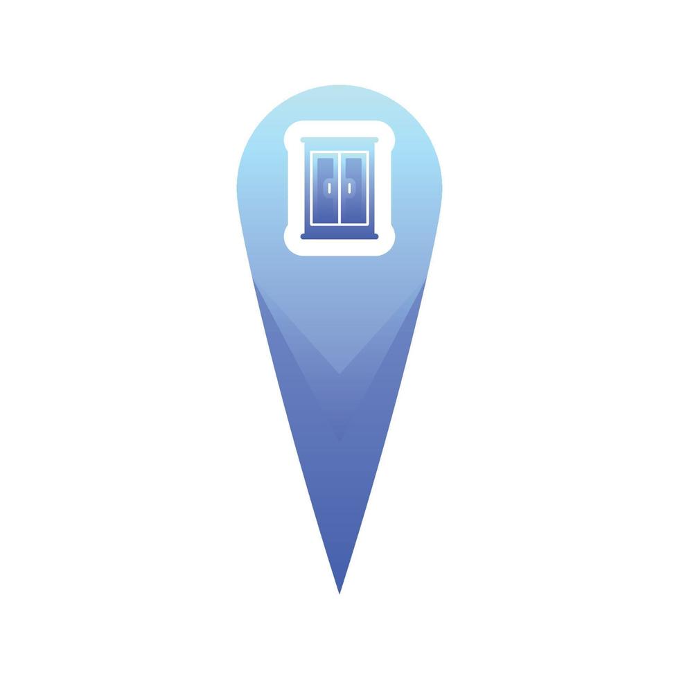 location furniture gradient logo design modern template icon vector