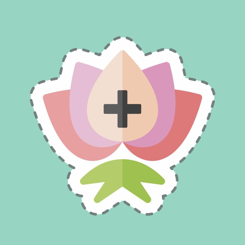 Sticker line cut Community Health. suitable for Community symbol. simple design editable. design template vector. simple symbol illustration vector