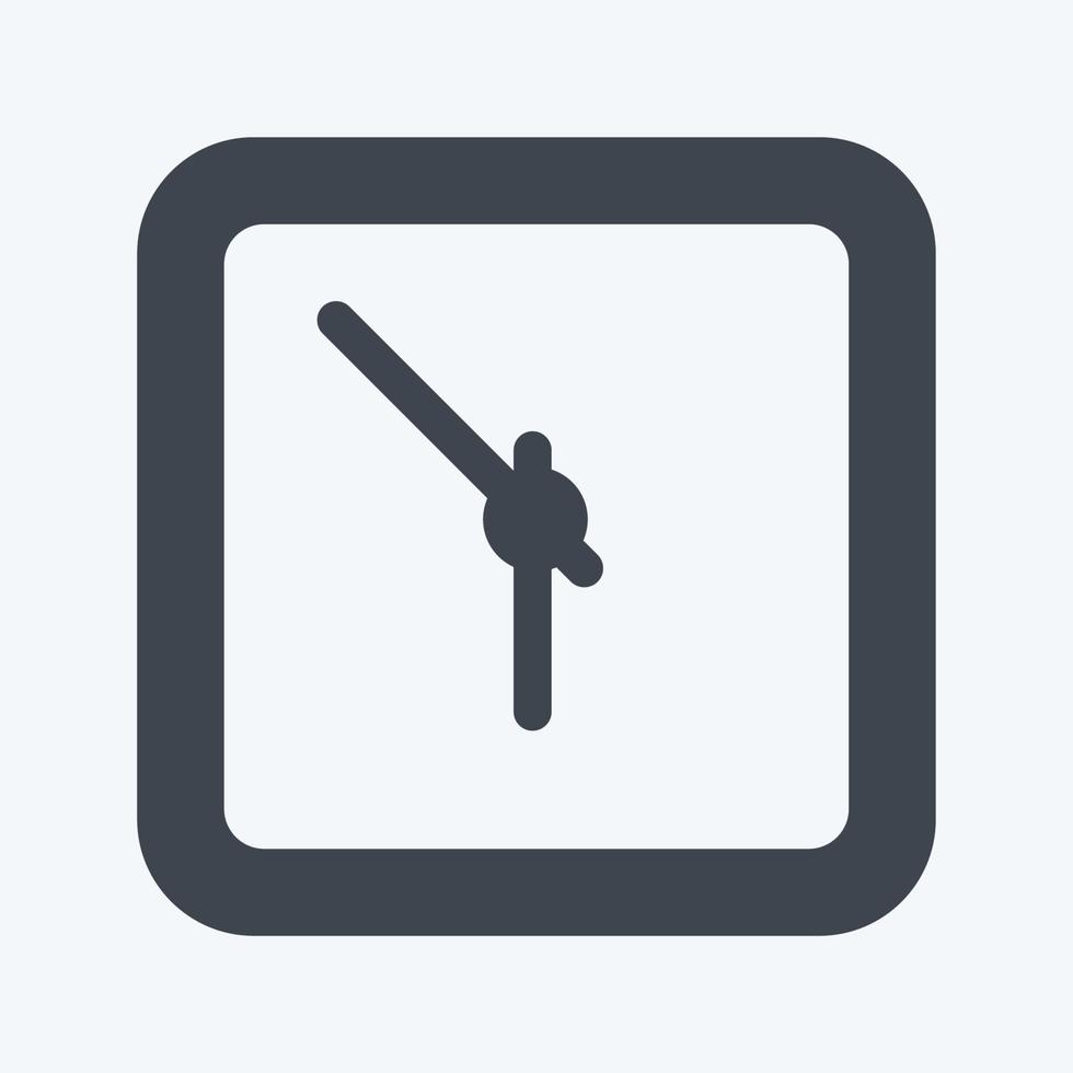 Icon Clock. suitable for Home symbol. glyph style. simple design editable. design template vector. simple symbol illustration vector