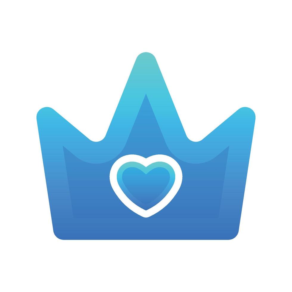 love crown gradient logo design template icon vector