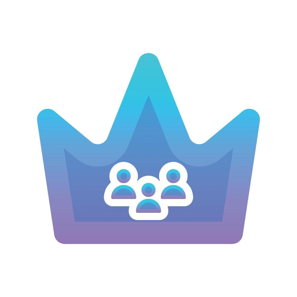 community crown gradient logo design template icon vector
