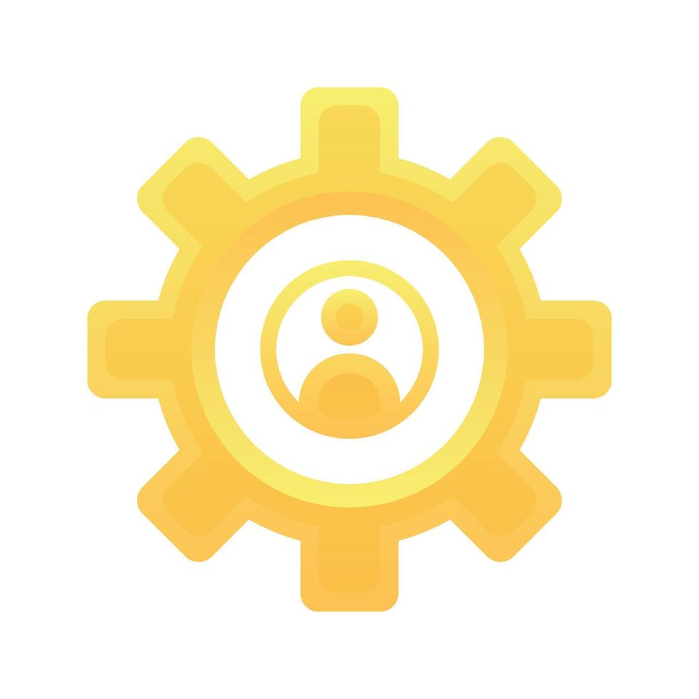 gear profile gradient logo design modern template icon vector