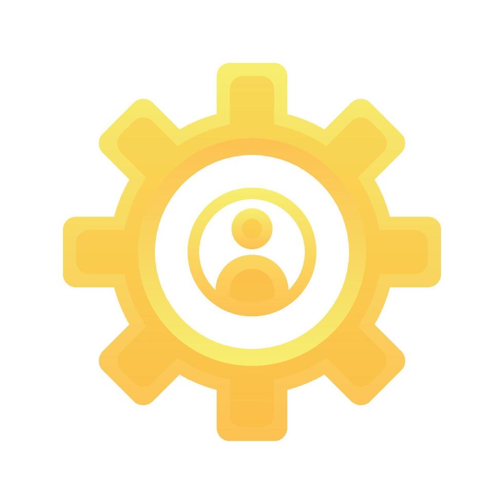 gear profile gradient logo design modern template icon vector