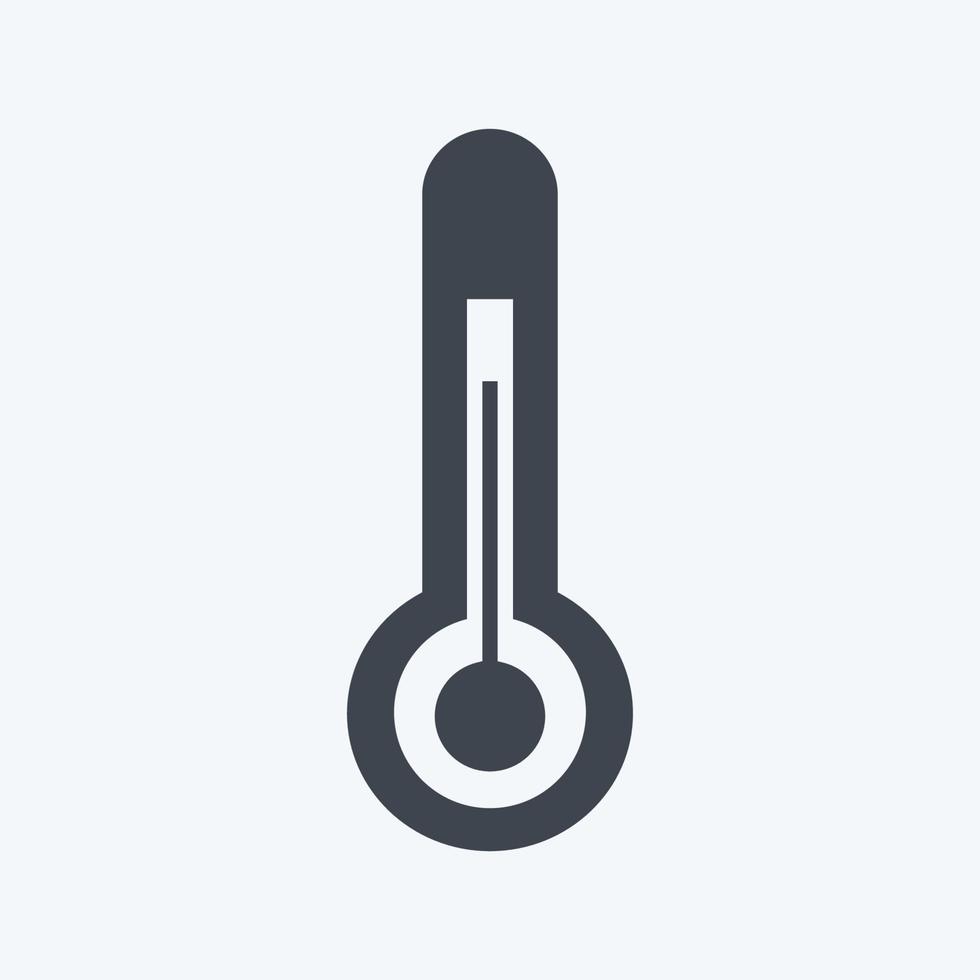 Icon Temperature Check. suitable for Spring symbol. glyph style. simple design editable. design template vector. simple symbol illustration vector