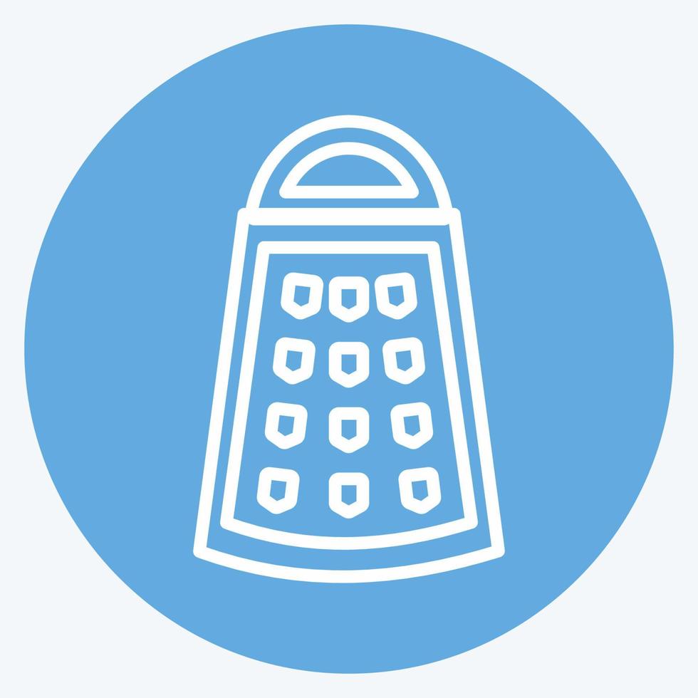 Icon Grater. suitable for Home symbol. blue eyes style. simple design editable. design template vector. simple symbol illustration vector