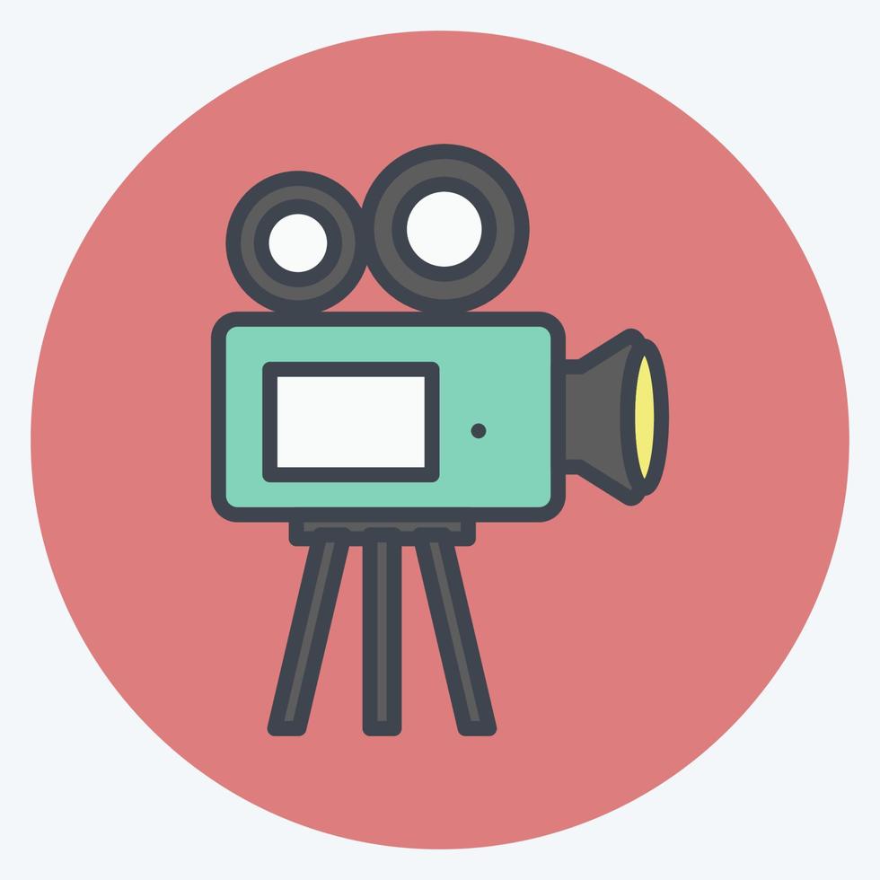 Icon Video Camera. suitable for Wedding symbol. color mate style. simple design editable. design template vector. simple symbol illustration vector