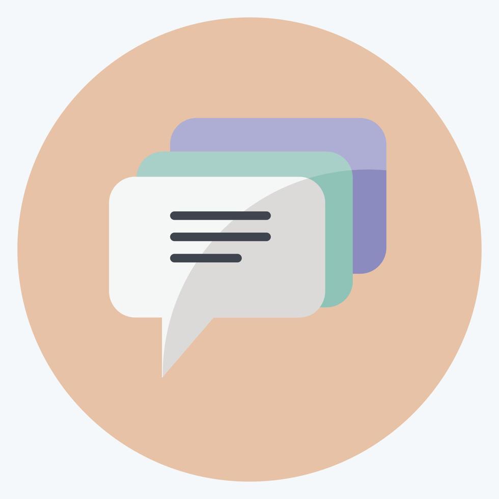 Icon Comments. suitable for Feedback symbol. Flat Style. simple design editable. design template vector. simple symbol illustration vector