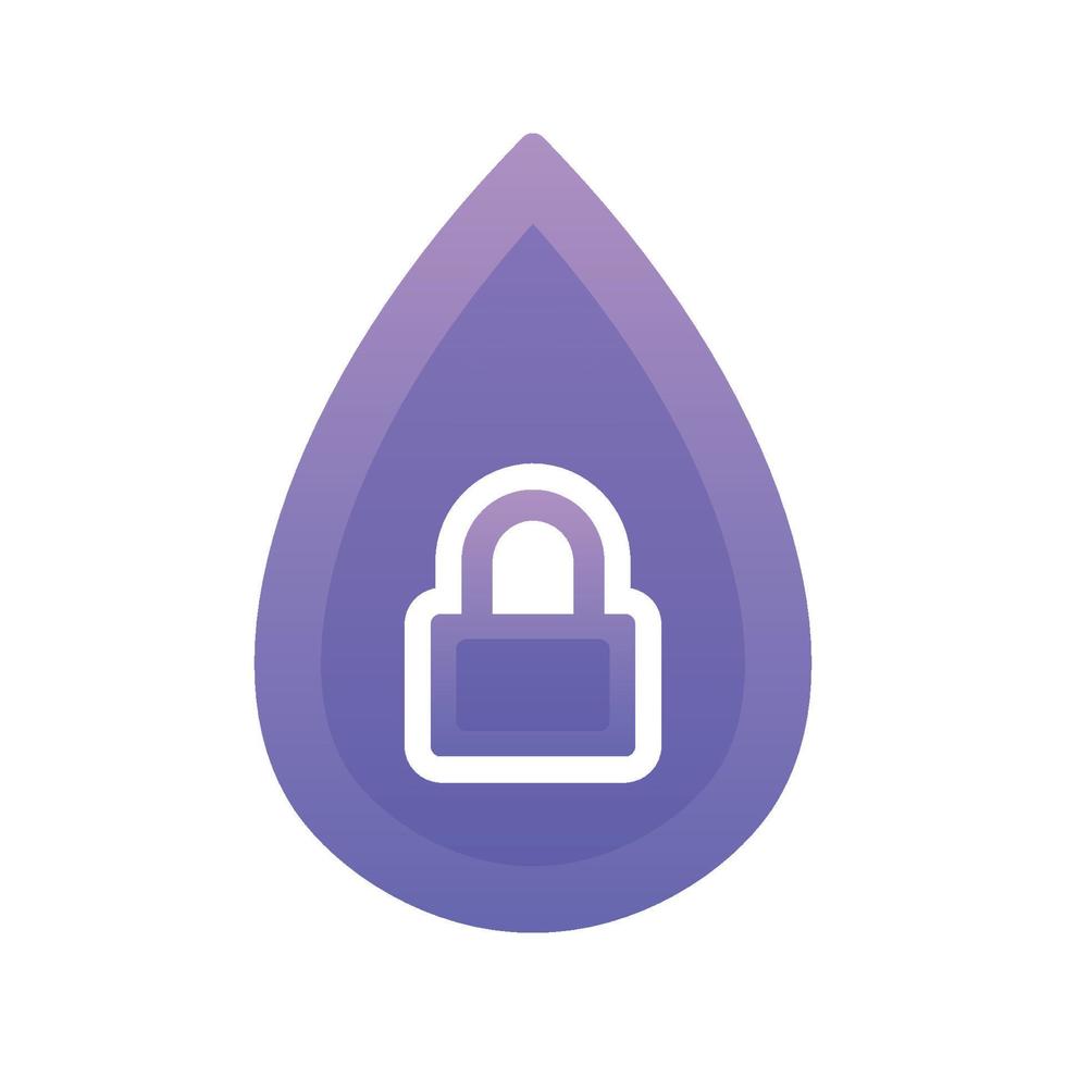 water lock gradient logo design template icon vector