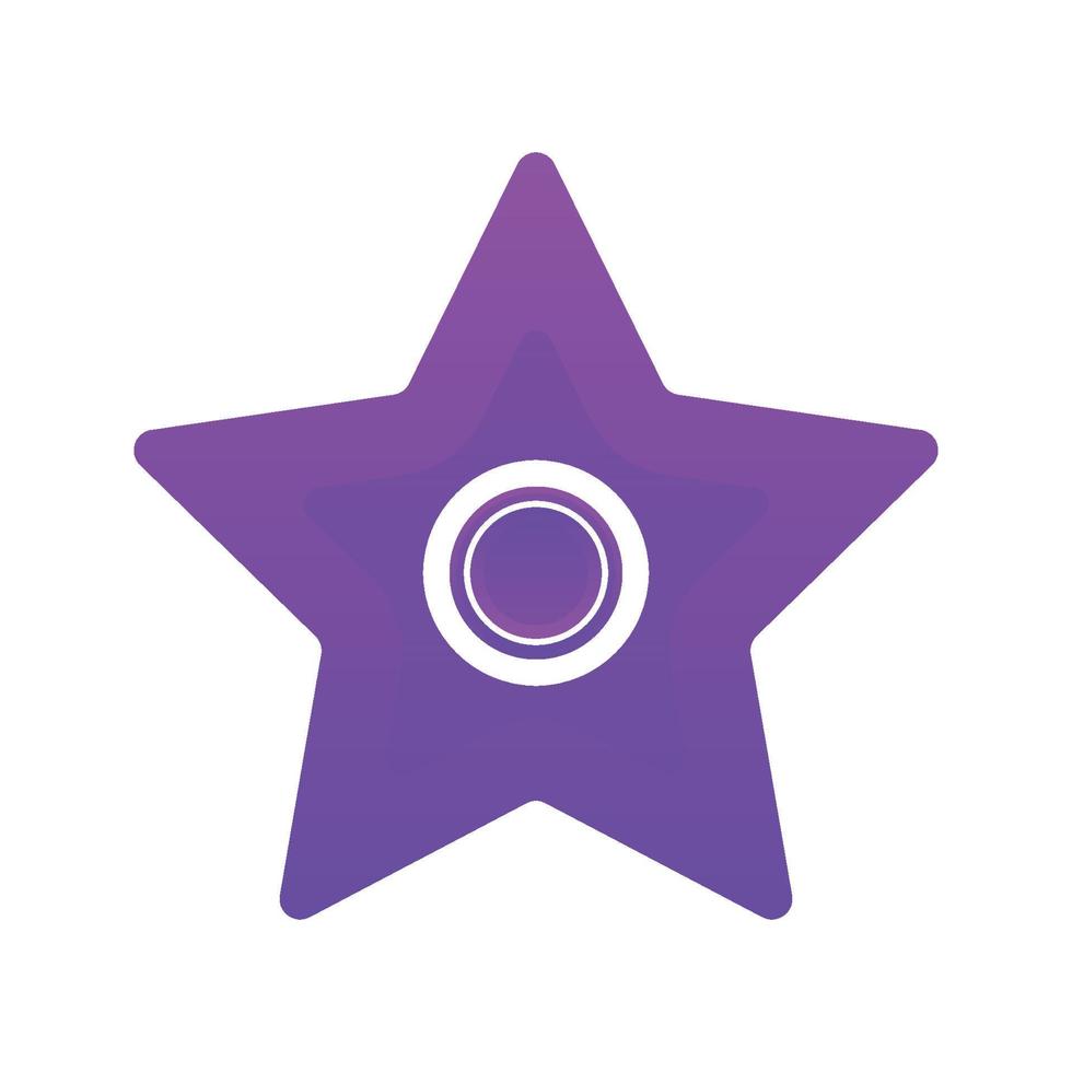 star coin gradient logo design template icon vector