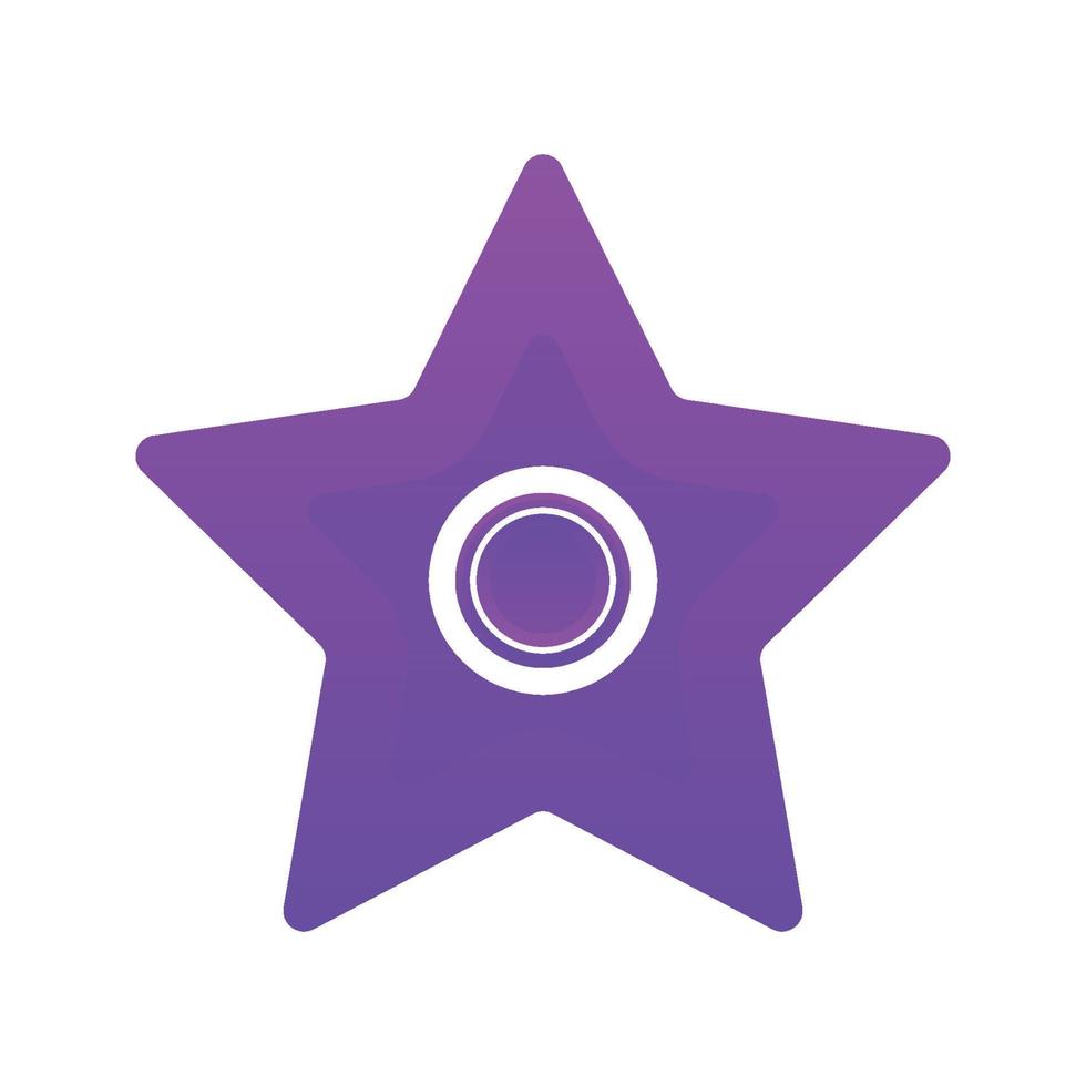 star coin gradient logo design template icon vector