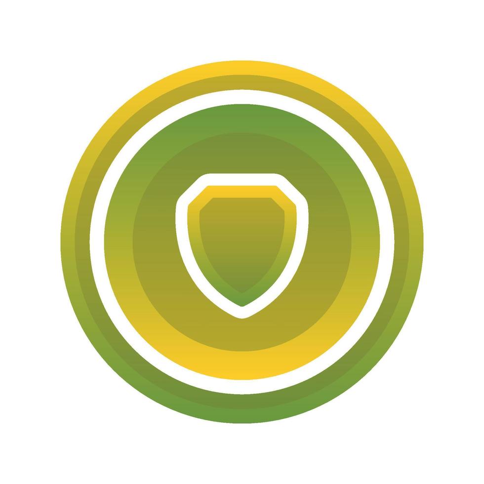 shield coin gradient logo design modern template icon vector