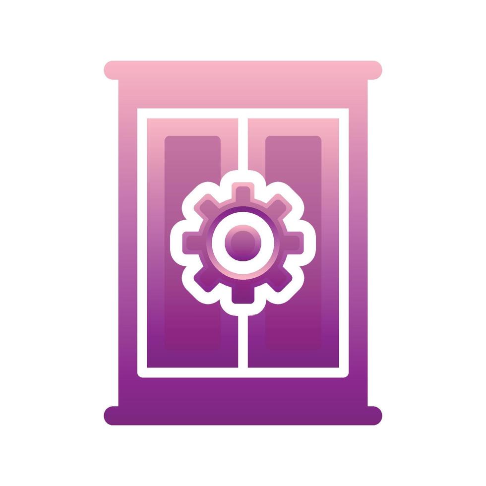 gear cupboard gradient logo design modern template icon vector