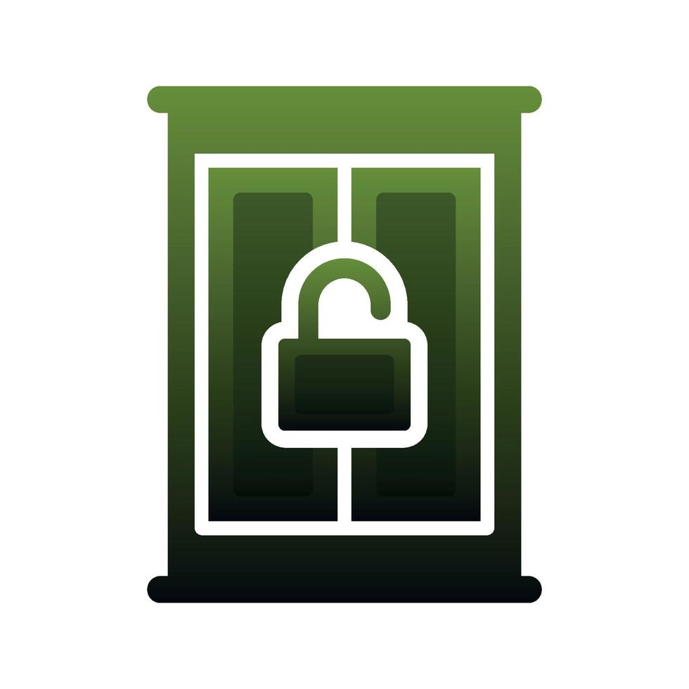padlock furniture gradient logo design modern template icon vector