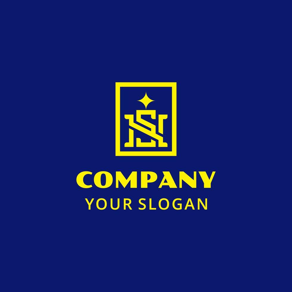 simple logo with initial NS good for many business. vector
