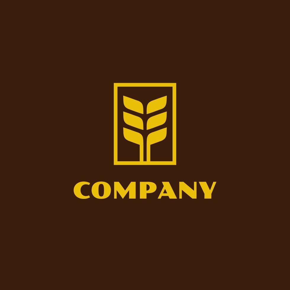 simple wheat logo. modern and clean execution. vector