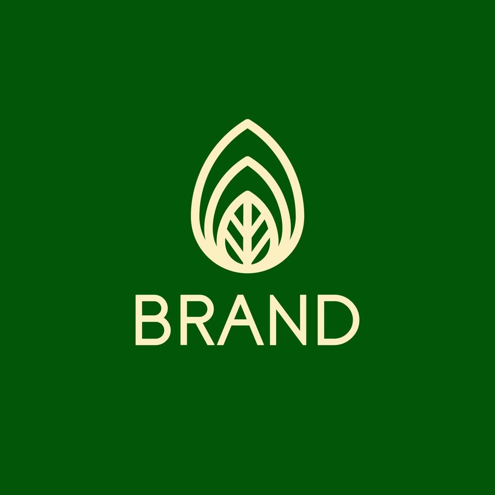 simple leaf nature logo for your company. vector