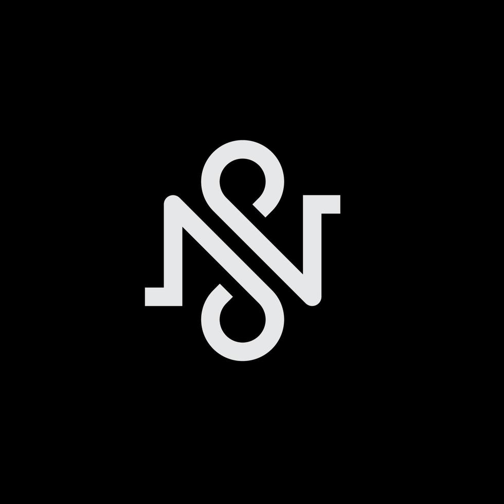 Monogram N S logo creative symbol combination vector