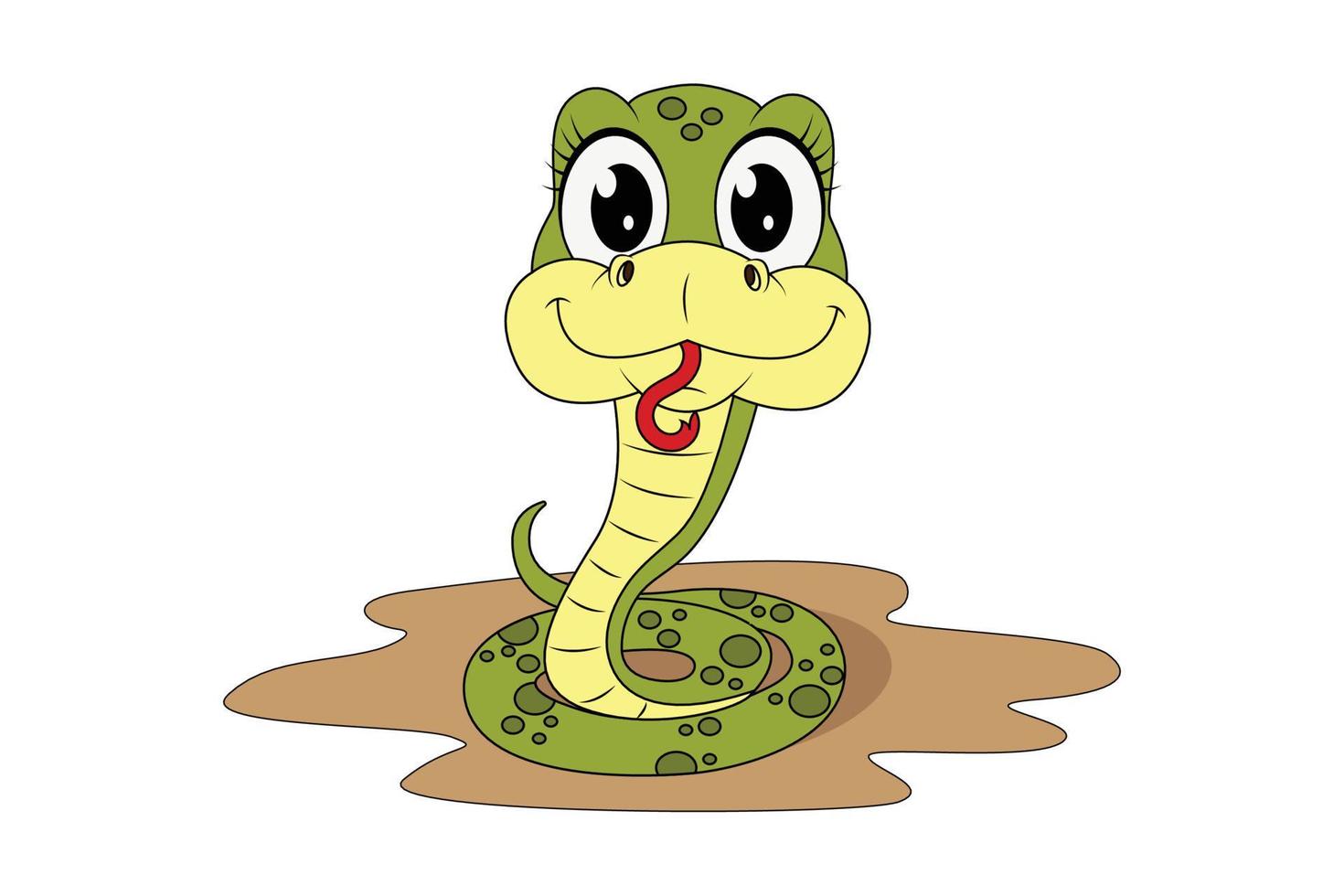 cute snake animal cartoon graphic vector