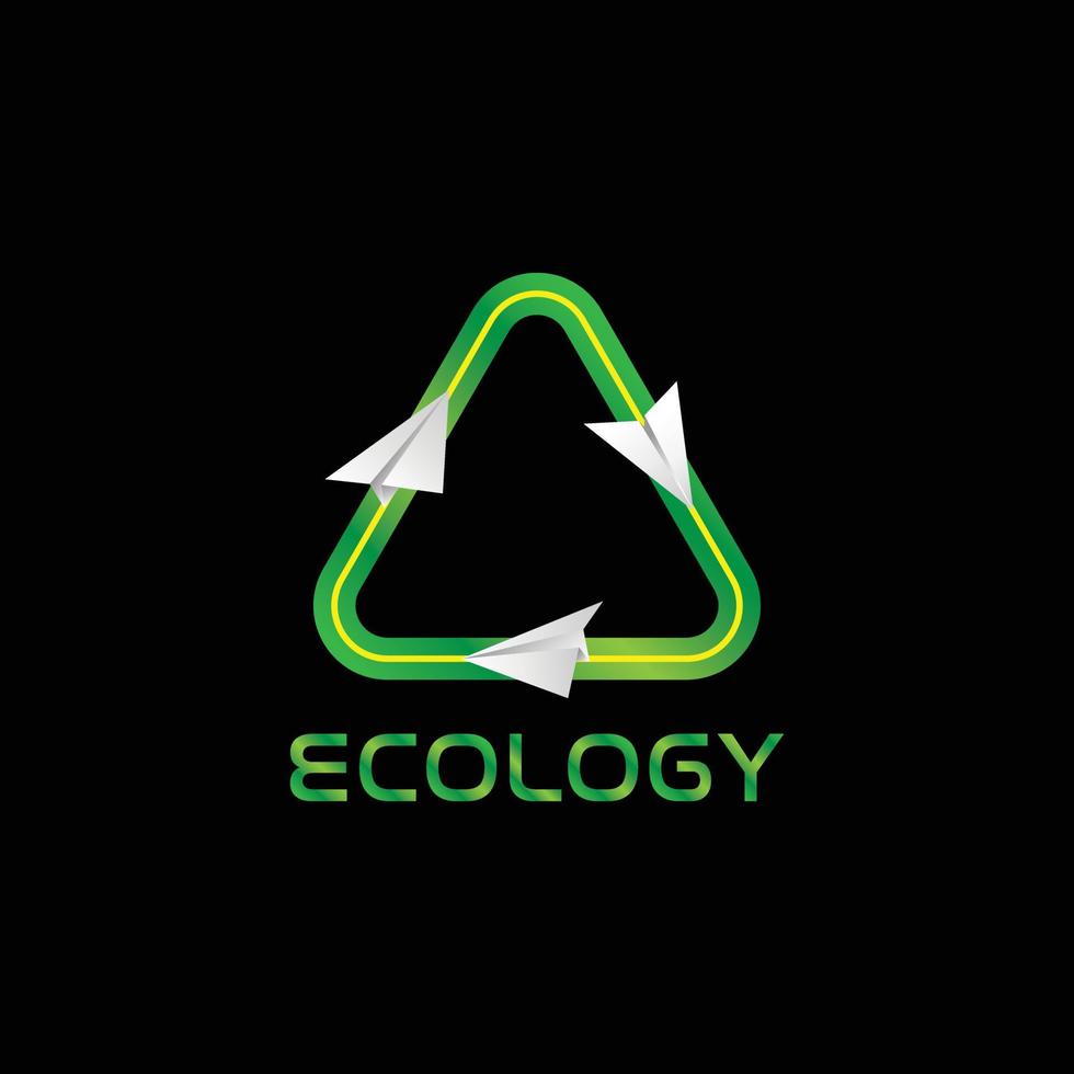 gráfico de ilustración de logotipo de ecología vector