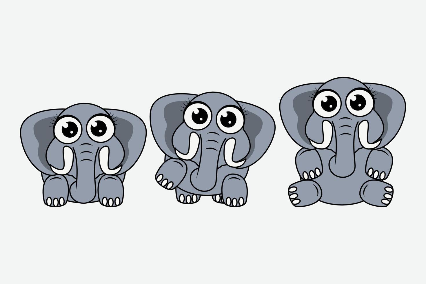 cute elephant animal cartoon graphic vector
