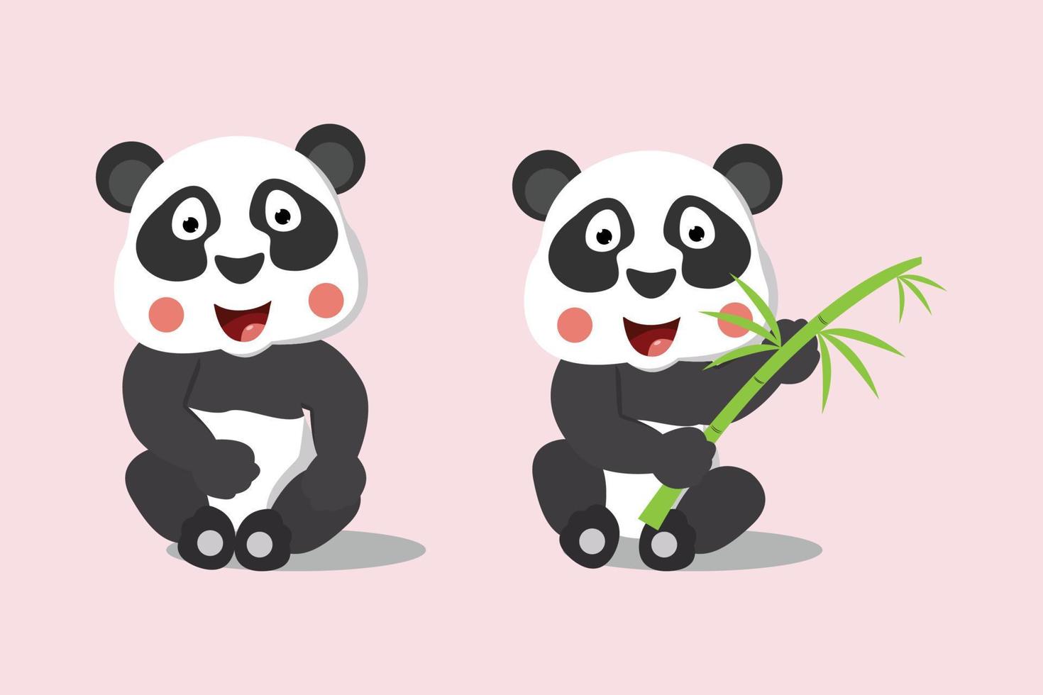 cute panda animal cartoon graphic vector