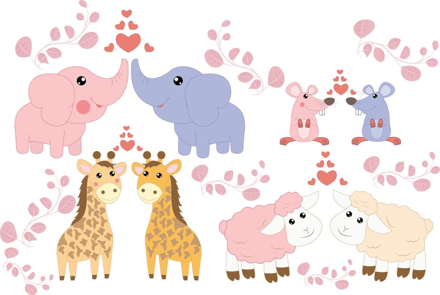 cute animal cartoon graphic vector