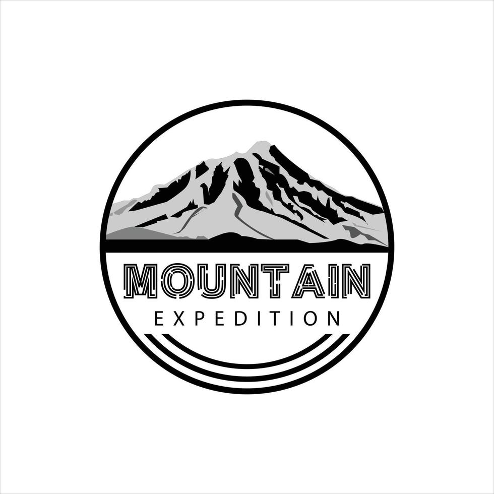 gráfico de ilustración de logotipo de montaña vector