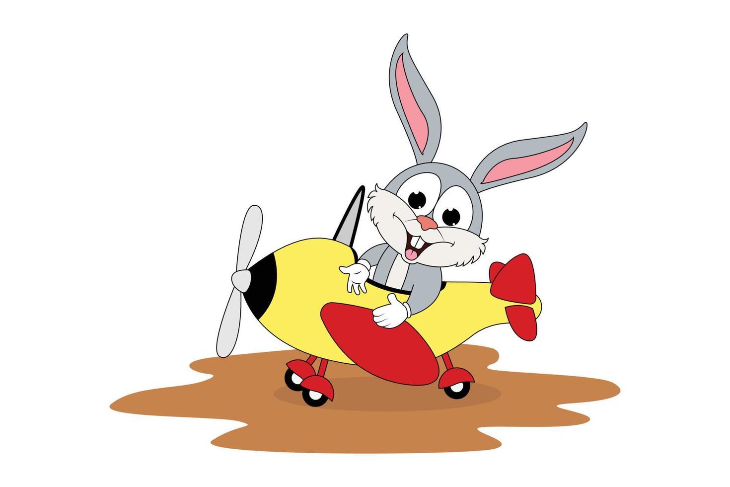 cute rabbit animal cartoon graphic vector