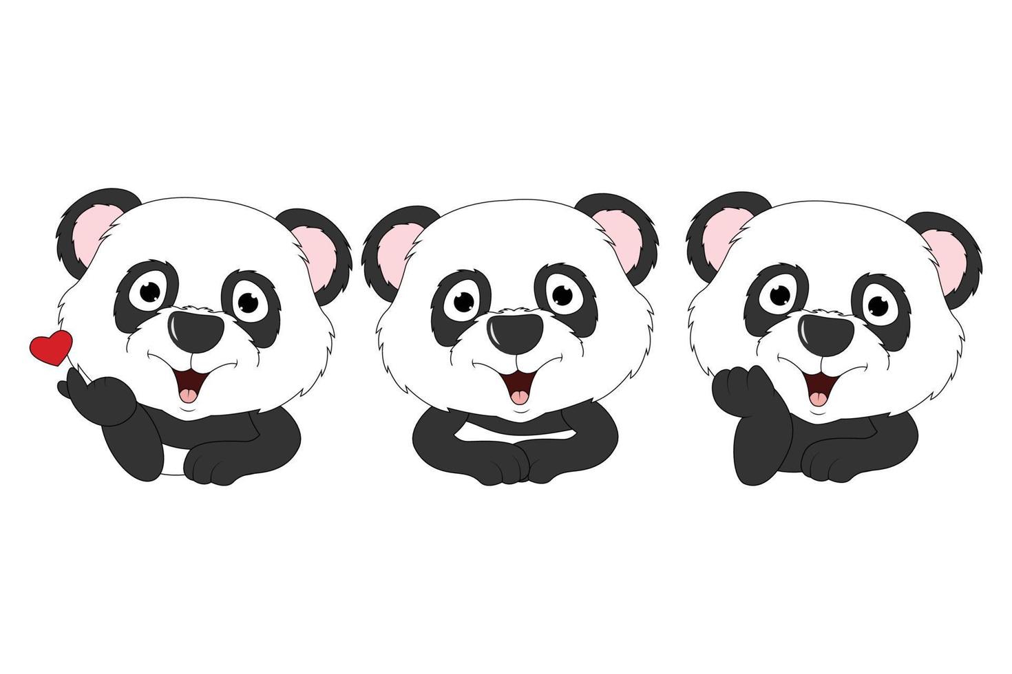 cute panda animal cartoon graphic vector