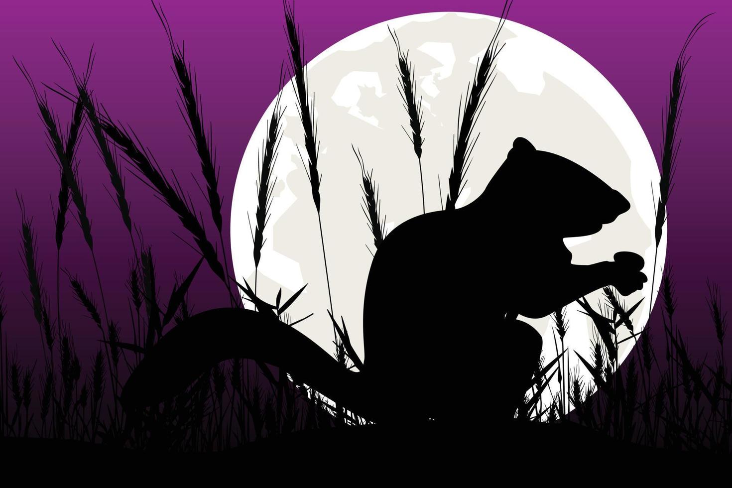 cute squirrel animal silhouette graphic vector