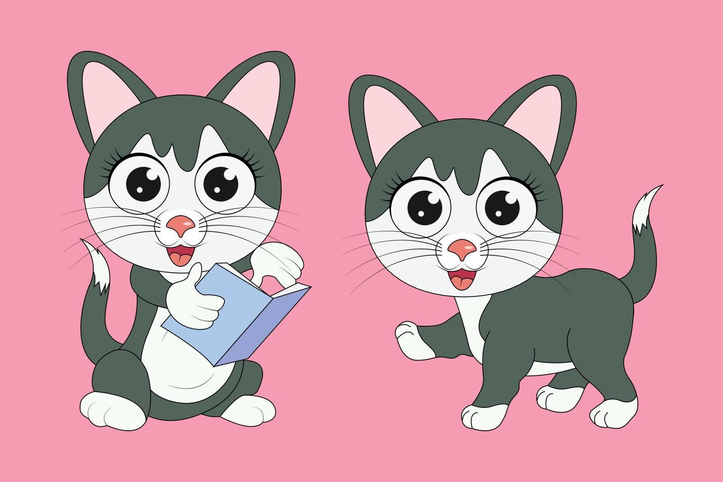 cute cat animal cartoon graphic vector