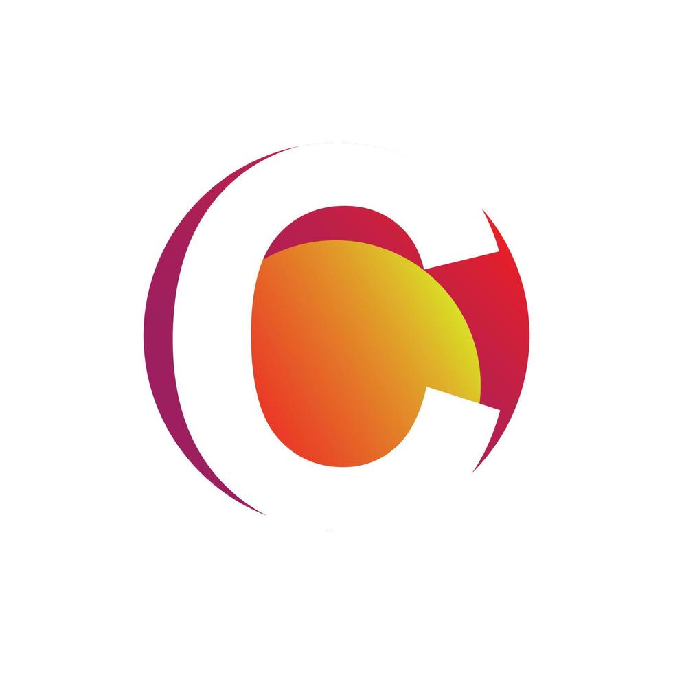 gráfico de ilustración del logotipo de la empresa letra c vector
